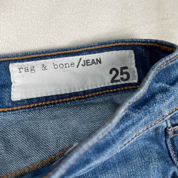 Rag & Bone Jean Shorts Blue Denim Raw Edge Cut Off Classic 25 - Picture 3 of 5
